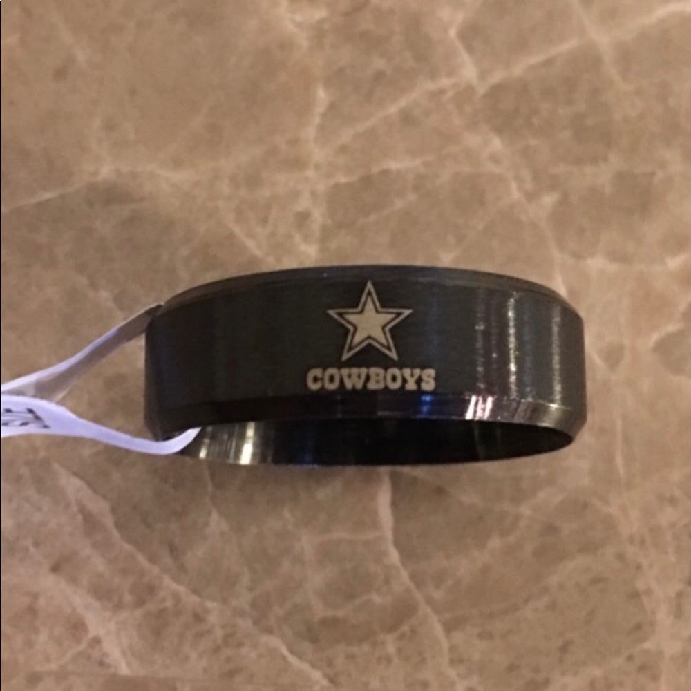 Men’s black Cowboys stainless steel men’s ring NEW